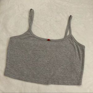Cropped Grey Rose Tanktop